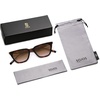 image:imageSOJOS Polarized Narrow Square Cateye Sunglasses for Women Retro Trendy Driving Glasses SJ2169Yellow Tortoise FrameBrown Lens