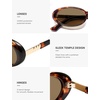 image:imageSOJOS Polarized Oval Sunglasses for Women Chic 90s Vintage UV400 Lightweight Retro Frame Sunnies SJ2676Amber BrownBrown