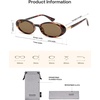 image:imageSOJOS Polarized Oval Sunglasses for Women Chic 90s Vintage UV400 Lightweight Retro Frame Sunnies SJ2676Amber BrownBrown