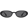 image:imageSOJOS Polarized Oval Sunglasses for Women Chic 90s Vintage UV400 Lightweight Retro Frame Sunnies SJ2676BlackGrey
