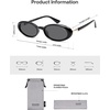 image:imageSOJOS Polarized Oval Sunglasses for Women Chic 90s Vintage UV400 Lightweight Retro Frame Sunnies SJ2676BlackGrey