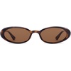 image:imageSOJOS Polarized Oval Sunglasses for Women Chic 90s Vintage UV400 Lightweight Retro Frame Sunnies SJ2676Brown TortoiseBrown