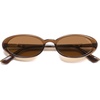 image:imageSOJOS Polarized Oval Sunglasses for Women Chic 90s Vintage UV400 Lightweight Retro Frame Sunnies SJ2676BrownBrown