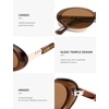 image:imageSOJOS Polarized Oval Sunglasses for Women Chic 90s Vintage UV400 Lightweight Retro Frame Sunnies SJ2676BrownBrown