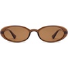 image:imageSOJOS Polarized Oval Sunglasses for Women Chic 90s Vintage UV400 Lightweight Retro Frame Sunnies SJ2676BrownBrown
