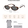 image:imageSOJOS Polarized Oval Sunglasses for Women Chic 90s Vintage UV400 Lightweight Retro Frame Sunnies SJ2676BrownGrey