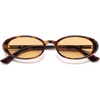 image:imageSOJOS Polarized Oval Sunglasses for Women Chic 90s Vintage UV400 Lightweight Retro Frame Sunnies SJ2676BrownLight Brown