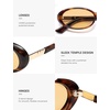 image:imageSOJOS Polarized Oval Sunglasses for Women Chic 90s Vintage UV400 Lightweight Retro Frame Sunnies SJ2676BrownLight Brown