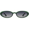 image:imageSOJOS Polarized Oval Sunglasses for Women Chic 90s Vintage UV400 Lightweight Retro Frame Sunnies SJ2676GreenGradient Grey