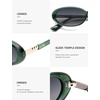image:imageSOJOS Polarized Oval Sunglasses for Women Chic 90s Vintage UV400 Lightweight Retro Frame Sunnies SJ2676GreenGradient Grey