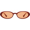 image:imageSOJOS Polarized Oval Sunglasses for Women Chic 90s Vintage UV400 Lightweight Retro Frame Sunnies SJ2676RedLightbrown