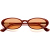 image:imageSOJOS Polarized Oval Sunglasses for Women Chic 90s Vintage UV400 Lightweight Retro Frame Sunnies SJ2676RedLightbrown