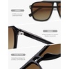 image:imageSOJOS Polarized Oversized Aviator Sunglasses for Men Women Square Pilot UV400 De Sol Para hombre SJ2647BlackBrown