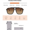image:imageSOJOS Polarized Oversized Aviator Sunglasses for Men Women Square Pilot UV400 De Sol Para hombre SJ2647BlackBrown