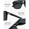 image:imageSOJOS Polarized Oversized Aviator Sunglasses for Men Women Square Pilot UV400 De Sol Para hombre SJ2647BlackGrey
