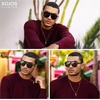 image:imageSOJOS Polarized Oversized Aviator Sunglasses for Men Women Square Pilot UV400 De Sol Para hombre SJ2647BlackGrey