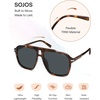 image:imageSOJOS Polarized Oversized Aviator Sunglasses for Men Women Square Pilot UV400 De Sol Para hombre SJ2647TortoiseGrey Lens