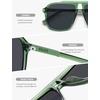 image:imageSOJOS Polarized Oversized Aviator Sunglasses for Men Women Square Pilot UV400 De Sol Para hombre SJ2647Transparent GreenGrey Lens