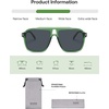 image:imageSOJOS Polarized Oversized Aviator Sunglasses for Men Women Square Pilot UV400 De Sol Para hombre SJ2647Transparent GreenGrey Lens