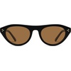 image:imageSOJOS Polarized Retro Oval Cat Eye Sunglasses for Women 90s Small Y2K Vintage TR90 Sun Glasses SJ2727BlackBrown