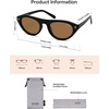 image:imageSOJOS Polarized Retro Oval Cat Eye Sunglasses for Women 90s Small Y2K Vintage TR90 Sun Glasses SJ2727BlackBrown