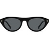 image:imageSOJOS Polarized Retro Oval Cat Eye Sunglasses for Women 90s Small Y2K Vintage TR90 Sun Glasses SJ2727BlackGrey