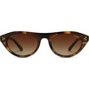 image:imageSOJOS Polarized Retro Oval Cat Eye Sunglasses for Women 90s Small Y2K Vintage TR90 Sun Glasses SJ2727Brown TortoiseGradient Brown