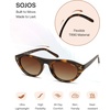 image:imageSOJOS Polarized Retro Oval Cat Eye Sunglasses for Women 90s Small Y2K Vintage TR90 Sun Glasses SJ2727Brown TortoiseGradient Brown