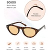 image:imageSOJOS Polarized Retro Oval Cat Eye Sunglasses for Women 90s Small Y2K Vintage TR90 Sun Glasses SJ2727Brown TortoiseLight Brown