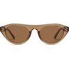 image:imageSOJOS Polarized Retro Oval Cat Eye Sunglasses for Women 90s Small Y2K Vintage TR90 Sun Glasses SJ2727Light Crystal BrownBrown