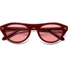 image:imageSOJOS Polarized Retro Oval Cat Eye Sunglasses for Women 90s Small Y2K Vintage TR90 Sun Glasses SJ2727RedLight Red