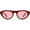 image:imageSOJOS Polarized Retro Oval Cat Eye Sunglasses for Women 90s Small Y2K Vintage TR90 Sun Glasses SJ2727RedLight Red