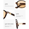 image:imageSOJOS Polarized Retro Oval Sunglasses for Women Chic Vintage 90s Y2K Sunnies UV400 Trendy Designer Sun Glasses SJ2703Brown TortoiseLight Brown