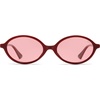 image:imageSOJOS Polarized Retro Oval Sunglasses for Women Chic Vintage 90s Y2K Sunnies UV400 Trendy Designer Sun Glasses SJ2703RedLight Red