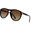 image:imageSOJOS Polarized Round Sunglasses for Men Women TR90 Frame UV Protection Mens Womens Sun Glasses SJ2669BlackBrown Grading