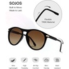 image:imageSOJOS Polarized Round Sunglasses for Men Women TR90 Frame UV Protection Mens Womens Sun Glasses SJ2669BlackBrown Grading
