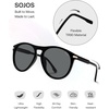 image:imageSOJOS Polarized Round Sunglasses for Men Women TR90 Frame UV Protection Mens Womens Sun Glasses SJ2669BlackGrey