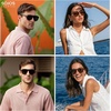 image:imageSOJOS Polarized Round Sunglasses for Men Women TR90 Frame UV Protection Mens Womens Sun Glasses SJ2669BlackGrey