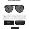image:imageSOJOS Polarized Round Sunglasses for Men Women TR90 Frame UV Protection Mens Womens Sun Glasses SJ2669BlackGrey