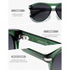 image:imageSOJOS Polarized Round Sunglasses for Men Women TR90 Frame UV Protection Mens Womens Sun Glasses SJ2669GreenGrey Grading