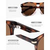 image:imageSOJOS Polarized Round Sunglasses for Men Women TR90 Frame UV Protection Mens Womens Sun Glasses SJ2669TortoiseBrown