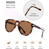 image:imageSOJOS Polarized Round Sunglasses for Men Women TR90 Frame UV Protection Mens Womens Sun Glasses SJ2669TortoiseBrown