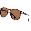 image:imageSOJOS Polarized Round Sunglasses for Men Women TR90 Frame UV Protection Mens Womens Sun Glasses SJ2669TortoiseBrown