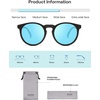 image:imageSOJOS Polarized Round Sunglasses for Women Men TR90 Small Vintage Y2K UV400 Protection SJ2710BlackBlue