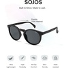 image:imageSOJOS Polarized Round Sunglasses for Women Men TR90 Small Vintage Y2K UV400 Protection SJ2710BlackGrey