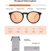 image:imageSOJOS Polarized Round Sunglasses for Women Men TR90 Small Vintage Y2K UV400 Protection SJ2710BlackPink