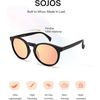image:imageSOJOS Polarized Round Sunglasses for Women Men TR90 Small Vintage Y2K UV400 Protection SJ2710BlackPink