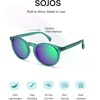 image:imageSOJOS Polarized Round Sunglasses for Women Men TR90 Small Vintage Y2K UV400 Protection SJ2710BluePurple Blue
