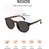 image:imageSOJOS Polarized Round Sunglasses for Women Men TR90 Small Vintage Y2K UV400 Protection SJ2710Brown TortoiseBrown