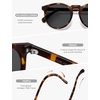 image:imageSOJOS Polarized Round Sunglasses for Women Men TR90 Small Vintage Y2K UV400 Protection SJ2710Brown TortoiseBrown